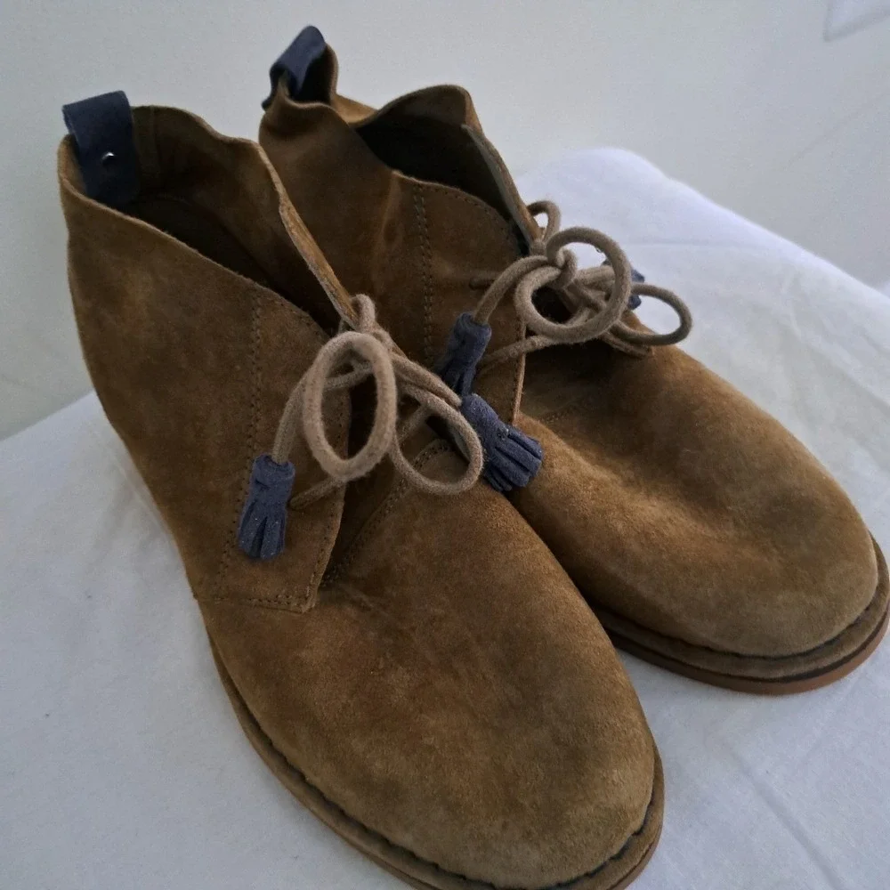 Hush Puppies Suede Desert Boots Brown Tassel Lace Up Ankle Boots Mens‎ 9